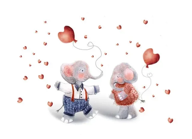 Elefanten Liebe Klassische Theke Original