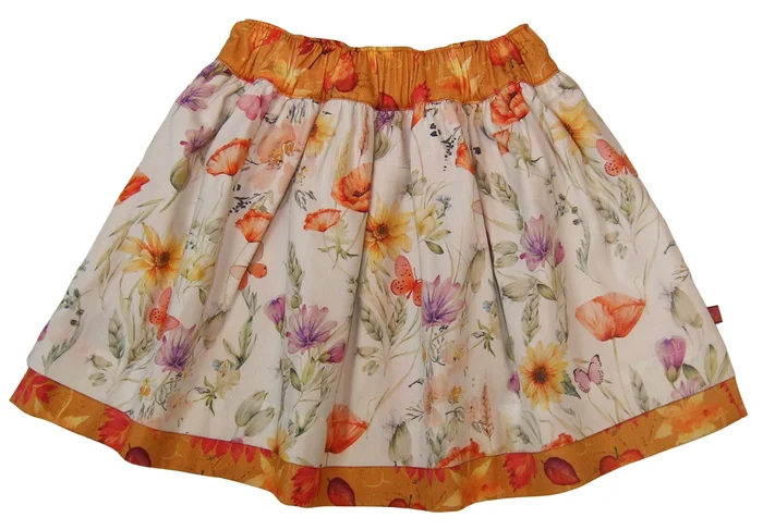 Enfant Terrible Flanell Wenderock mit Blumendruck okker