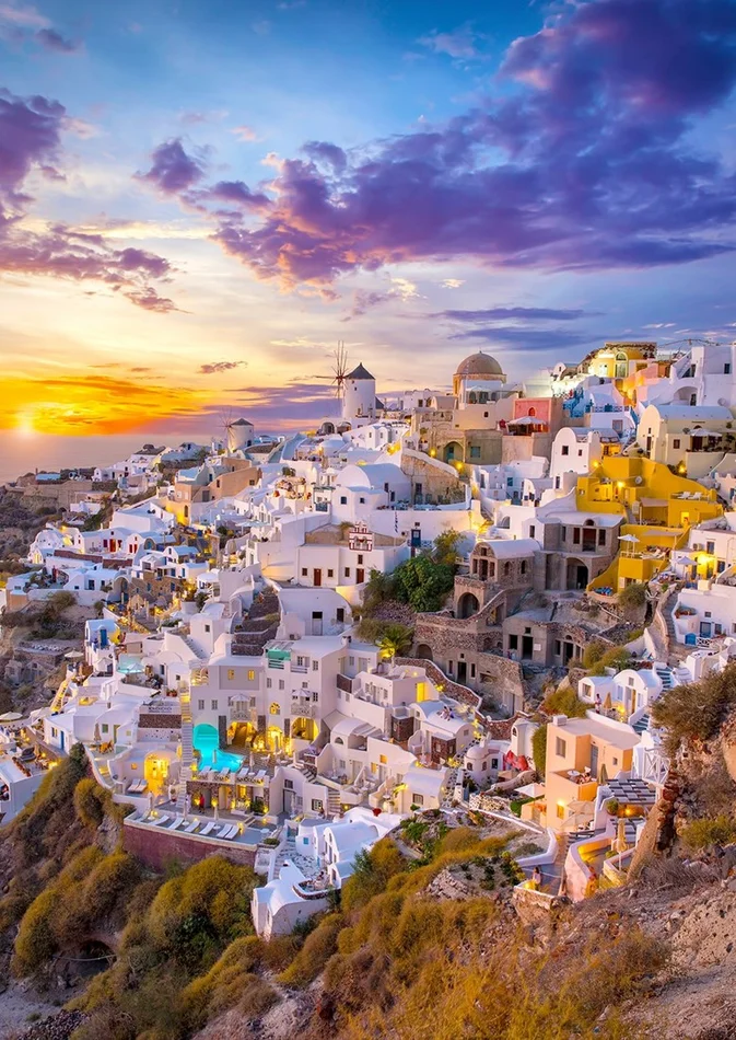Enjoy Puzzle Sunset over Santorini – 1000 Teile