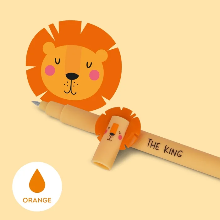 Erasable Pen – Gel Pen Lion, orange