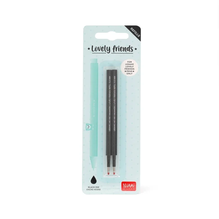 Erasable Pen Lovely Friends – 2er Ersatzpatronen für Gelstift Black