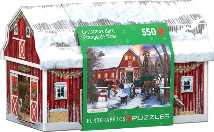 Eurographics Christmas Barn Tin (550)