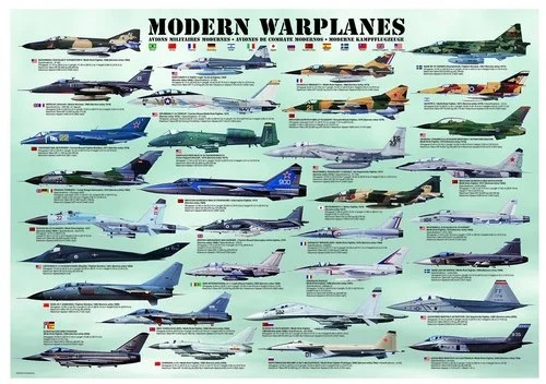 Eurographics puzzle Moderne Flugzeuge – 1000 Teile