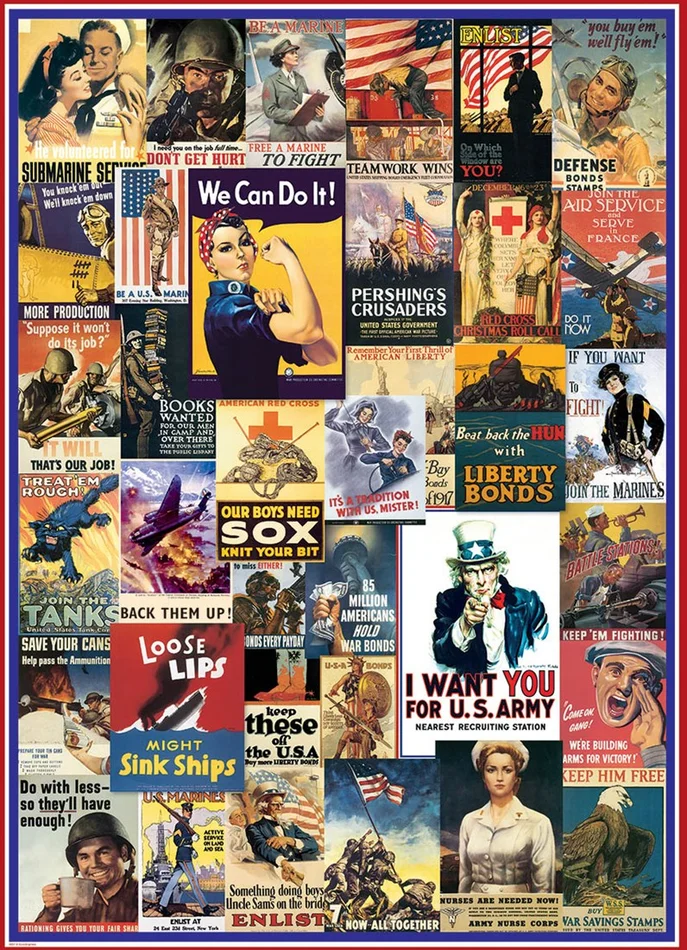 Eurographics puzzle World War I & II Vintage Posters – 1000 Teile