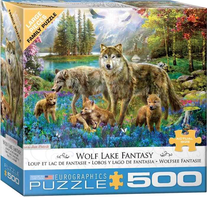 Eurographics puzzle XXL Teile – Wolf Lake Fantasy – 500 Teile