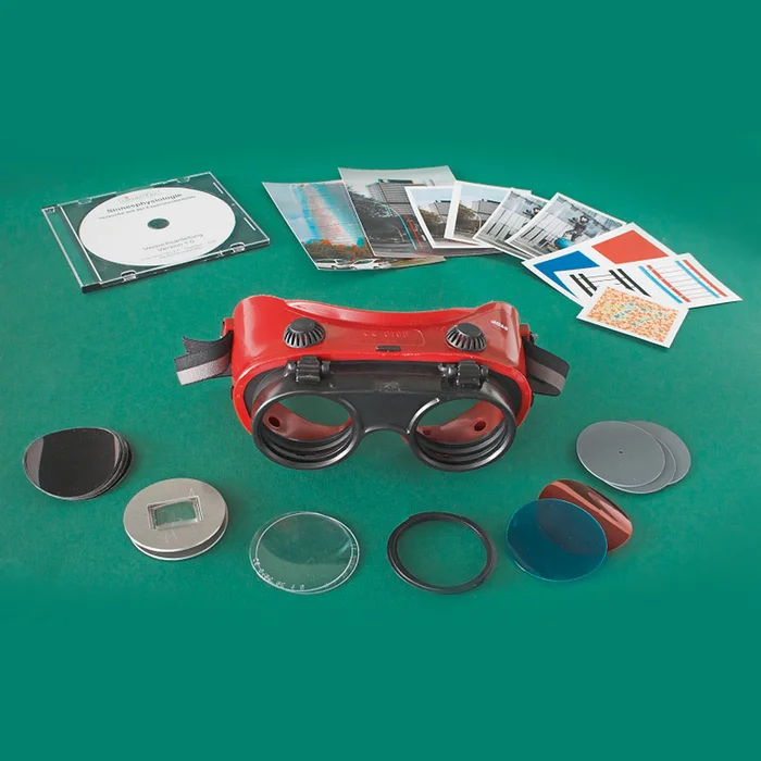 Experimentierbrille mit Vorsätzen bei Wiemann-Lehrmittel erhältlich