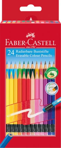 Faber-Castell – Buntstifte radierbar, 24er Set