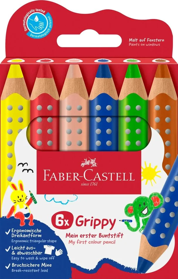 Faber-Castell Buntstift Grippy 6er Set