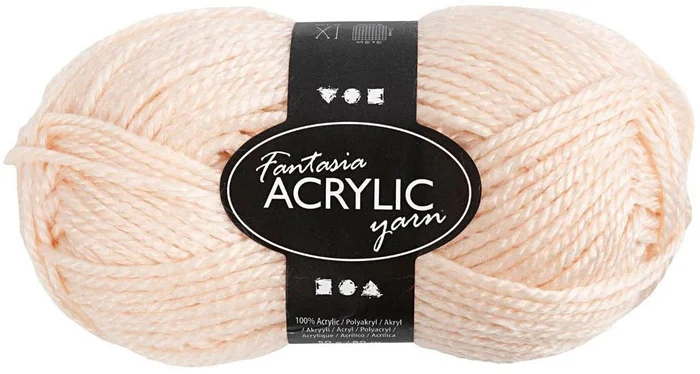 Fantasia Acrylgaren Licht Beige, 80m