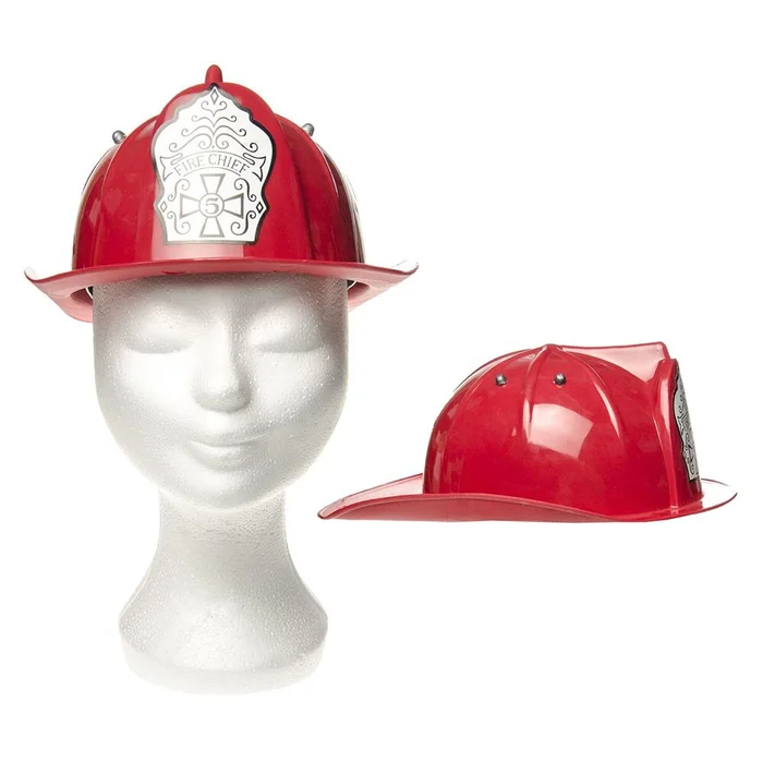 Feuerwehrhelm Kinder Fasching größenverstellbar – Farbe rot