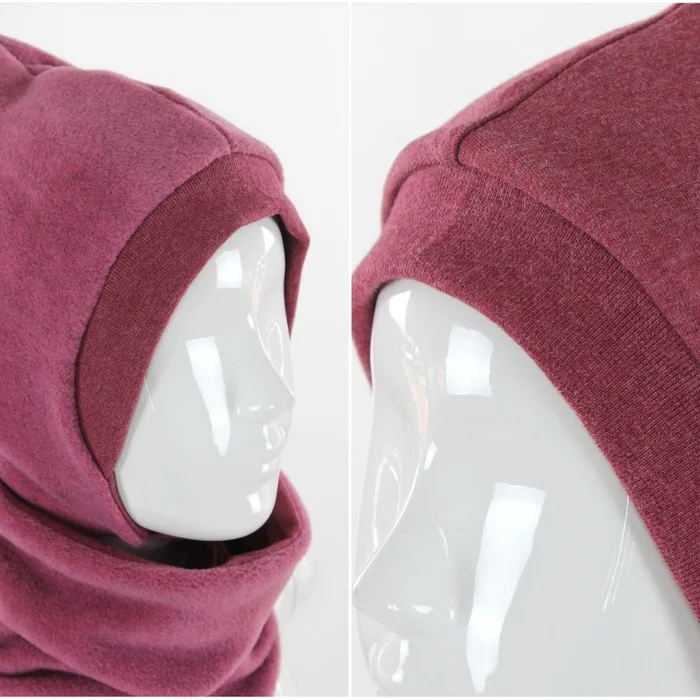 Fleecemütze für Kinder altrosa und beere