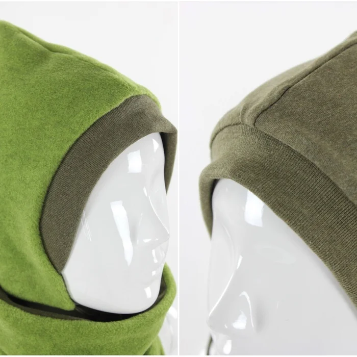 Fleecemütze für Kinder grün und olivgrün