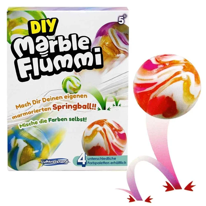 Flummi selber machen – Bastelset Marmor Optik