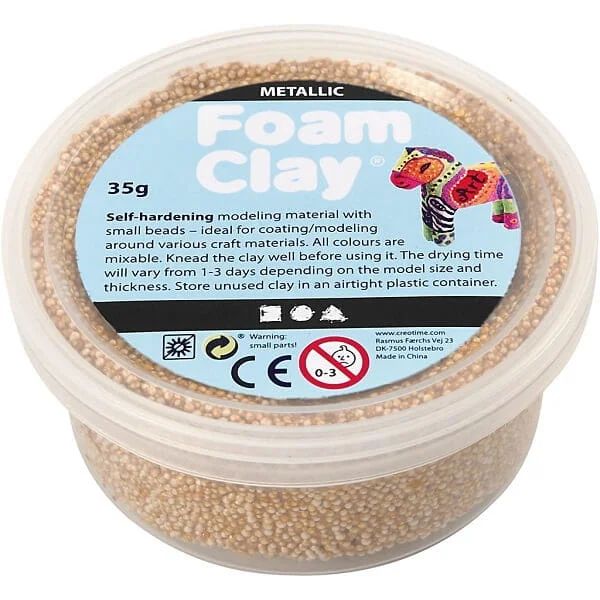 Foam Clay Modelliermasse, Gold, Metallic