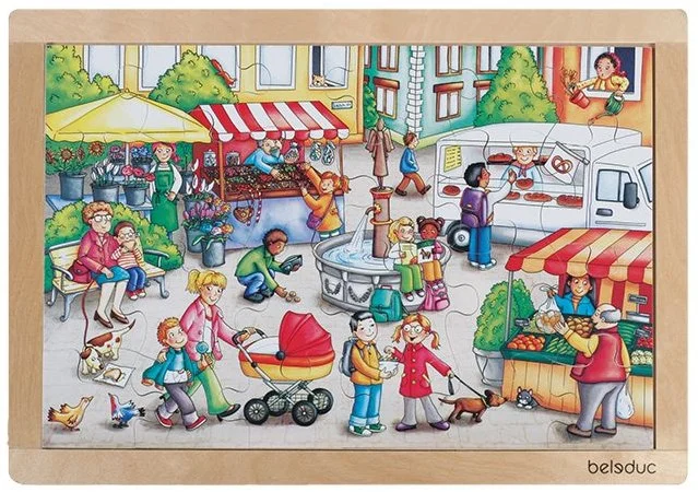 Frame Puzzle „Market“