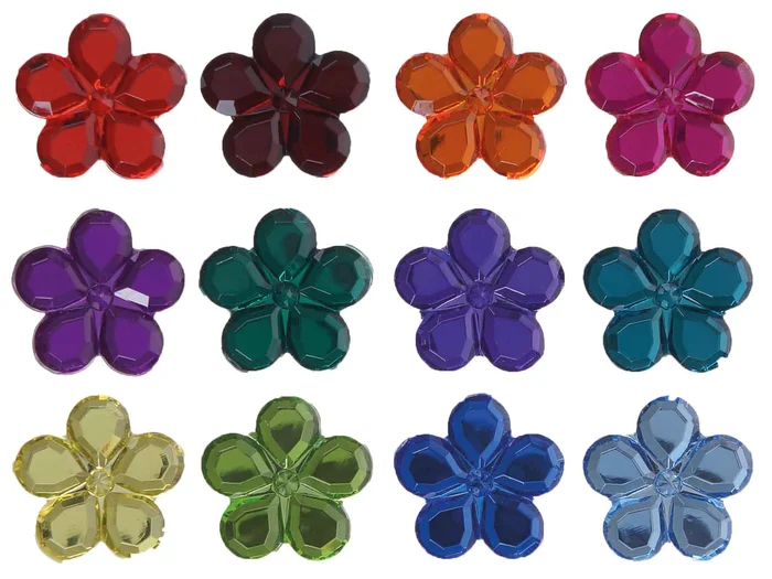Funkelsteine Blume 120tlg ca 2,5cm Ø