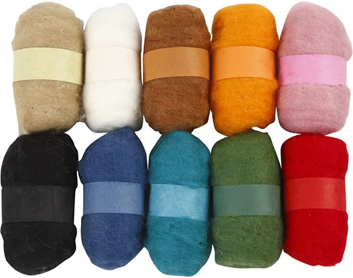 Gekaarde Wol, 10x25gr