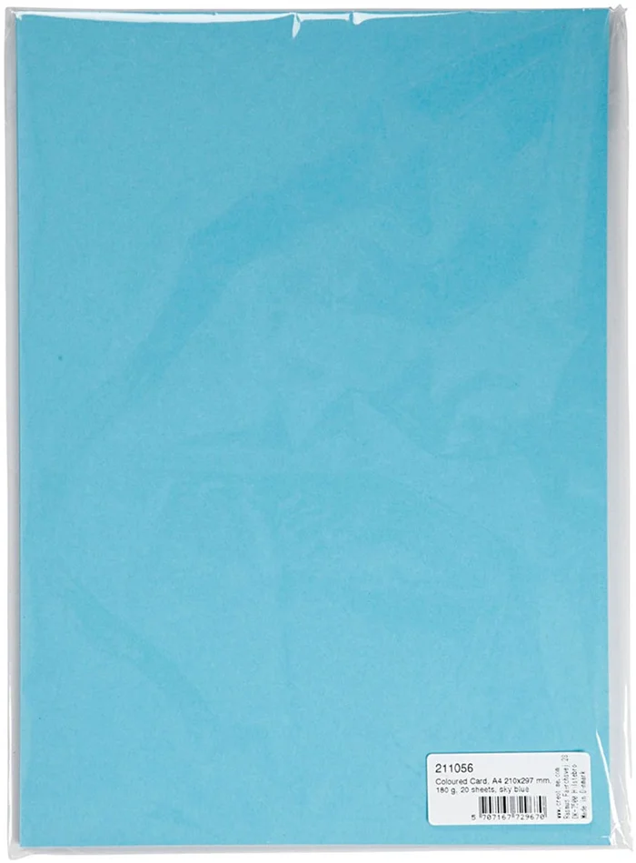Gekleurd Karton Hemelsblauw A4, 20 vel