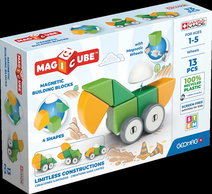 Geomag Magicube 4 Formen Recycelte Räder 13 Stück