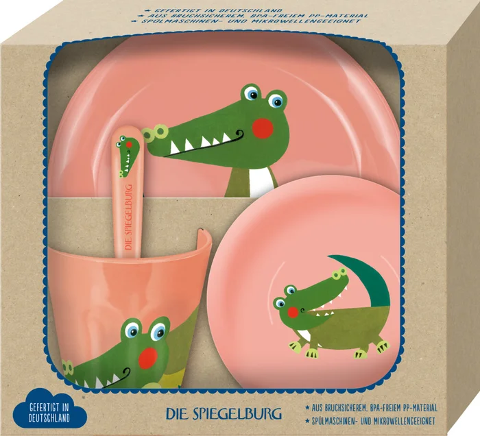 Geschirr Geschenkset Krokodil – Freche Rasselbande