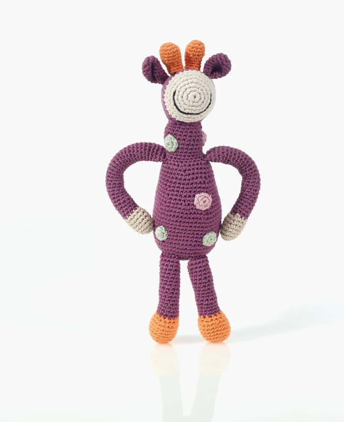 Giraffe Bio Baumwolle soft purple von pebble