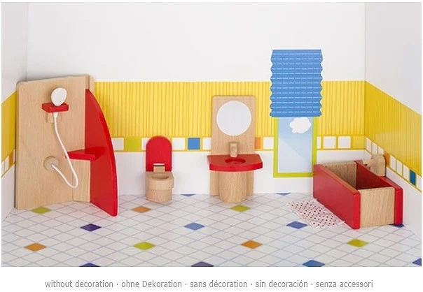 Goki 51717 Puppenstuben-Zubehör Puppenhaus Badezimmer