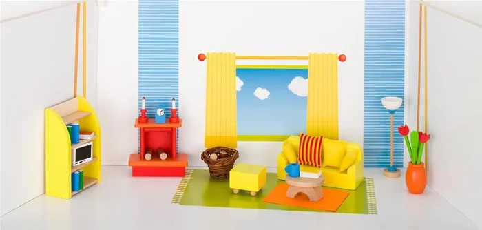 Goki 51904 Puppenstuben-Zubehör Möbelgarnitur