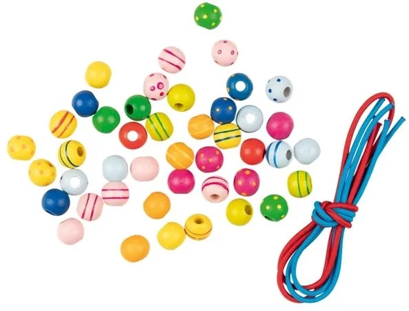 Goki 60945 Runde Perle Holz Mehrfarbig 44 Stück(e)