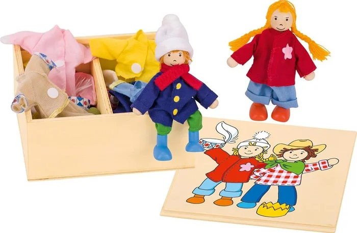 Goki Biegepuppen Birte & Ben Klamottenkiste