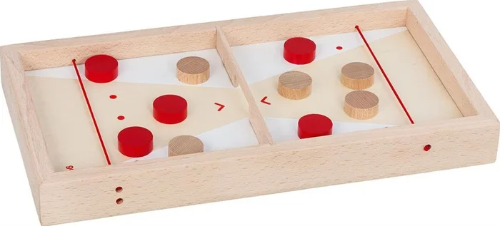 Goki Houten Puck Schieten Speeltafel 2in1, 11dlg.
