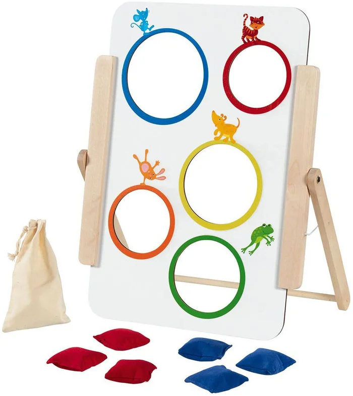 Goki Houten Werpspel Zakjes Gooien, 8dlg.