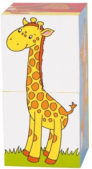 Goki Würfelpuzzle Tiere 2-teilig