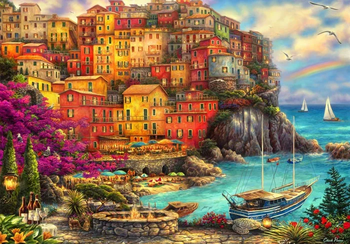 Grafika Chuck Pinson – A Beautiful Day at Cinque Terre – 1000 Teile