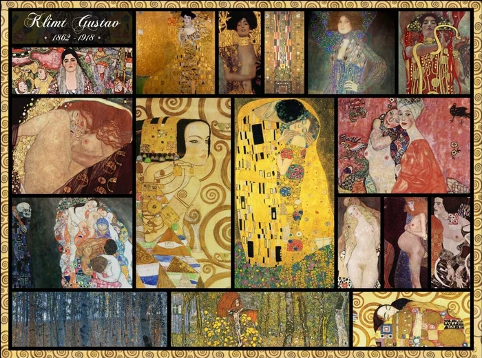 Grafika Collage – Gustav Klimt – 2000 Teile