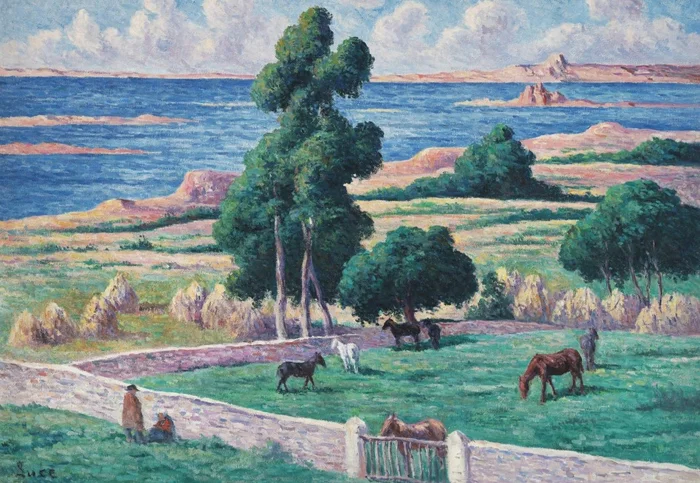 Grafika Maximilien Luce – L’Île à bois, Kermouster, Lézardrieux, 1914 – 1000 Teile