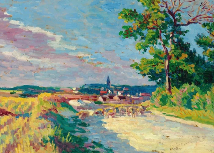 Grafika Maximilien Luce – Landschaft bei Méréville, 1905 – 500 Teile