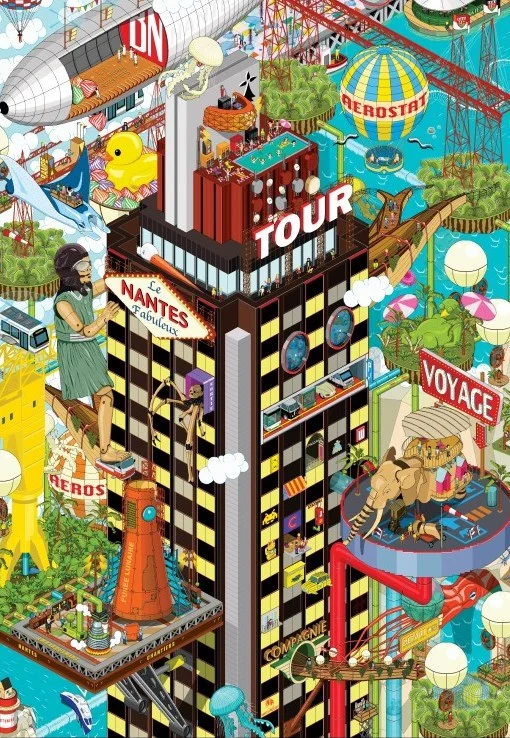 Grafika Nantes – Der Turm – 1000 Teile