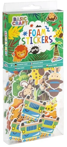 Grafix Basic Craft Foam Stickers Jungle Dieren