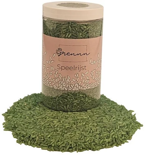 Grennn speelrijst groen 500 gram