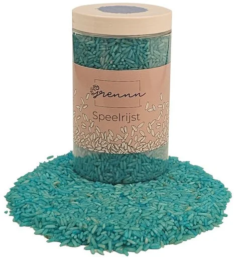 Grennn speelrijst licht blauw 500 gram