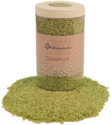 Grennn speelrijst licht groen 500 grm