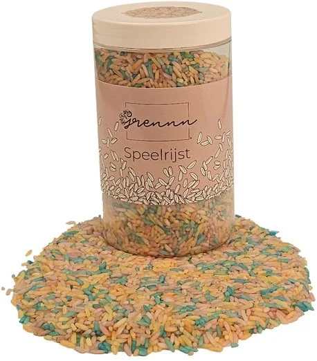 Grennn speelrijst pastelmix 500 gram
