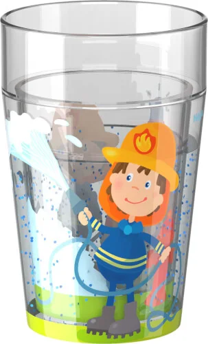 HABA Kindergeschirr – Glitzerbecher Feuerwehr