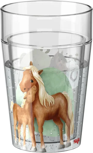 HABA Kindergeschirr – Glitzerbecher Pferde