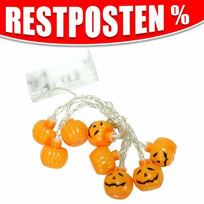 Halloween Lichterkette mit Kürbis – 8 farbwechselnde LEDs
