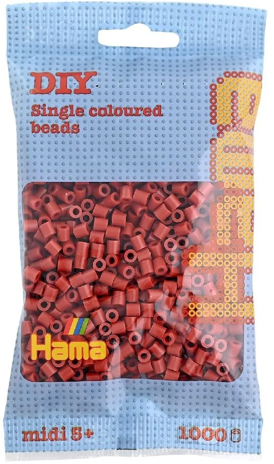 Hama 207-20 Beutel mit 1000 Perlen Rotbraun