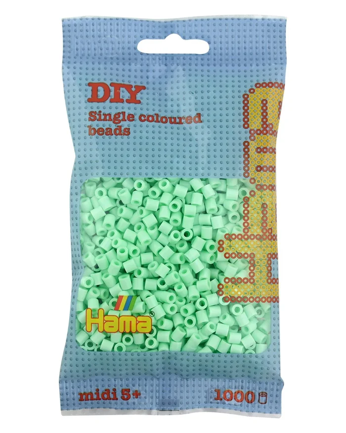 Hama Beutel mit 1000 Midi-Bügelperlen pastell