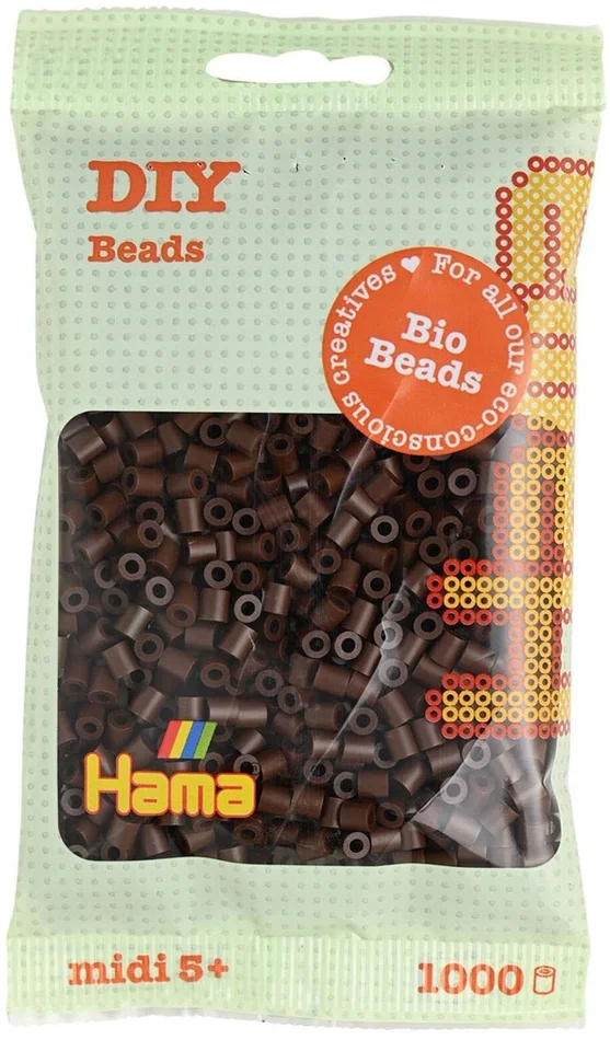 Hama Bio Strijkkralen – Bruin (012), 1000st.