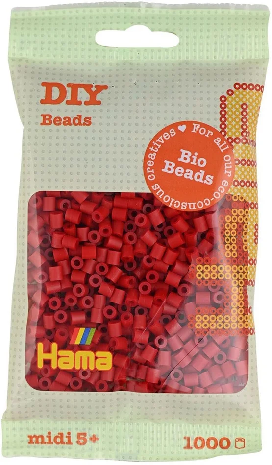 Hama Bio Strijkkralen – Donker Rood(022), 1000st.