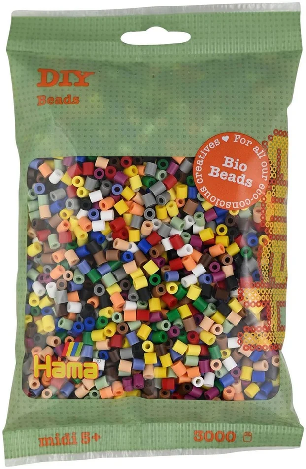 Hama Bio Strijkkralen – Kleurenmix (199), 3000st.